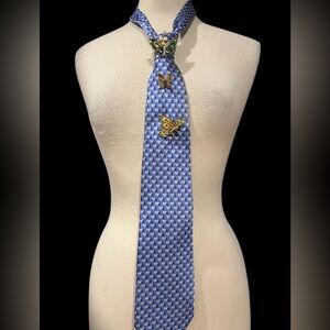 Brooch project in Blue butterflies! new look everyone can wear! Statement maker